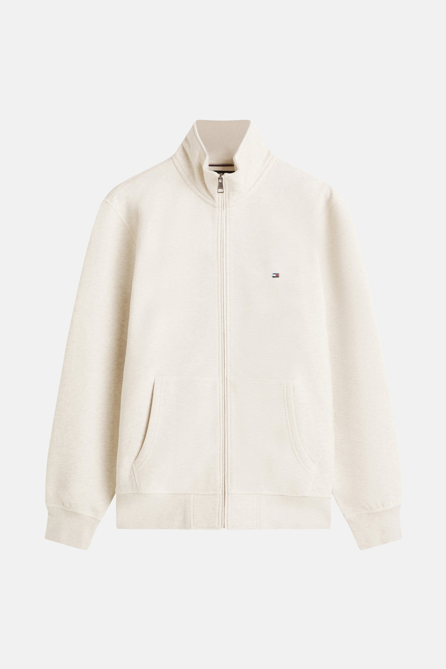 Gilet écru de TOMMY HILFIGER avec fermeture éclair et poches.
