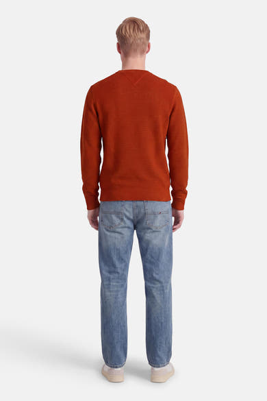 Pull met ronde hals - oranje