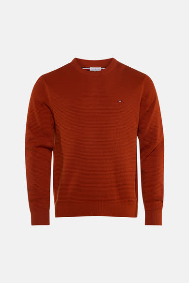 Pull met ronde hals - oranje