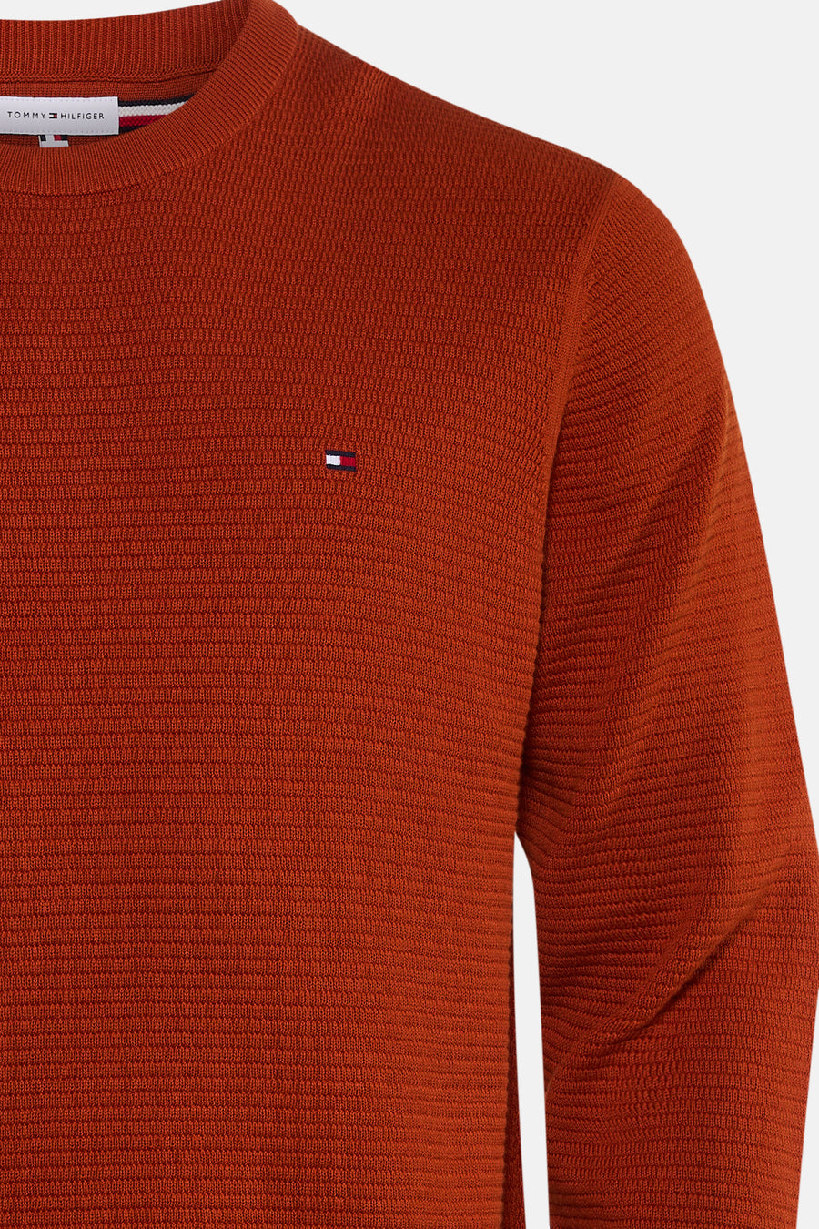 Pull met ronde hals - oranje