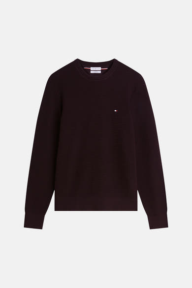Trui met ronde hals bruin - TOMMY HILFIGER