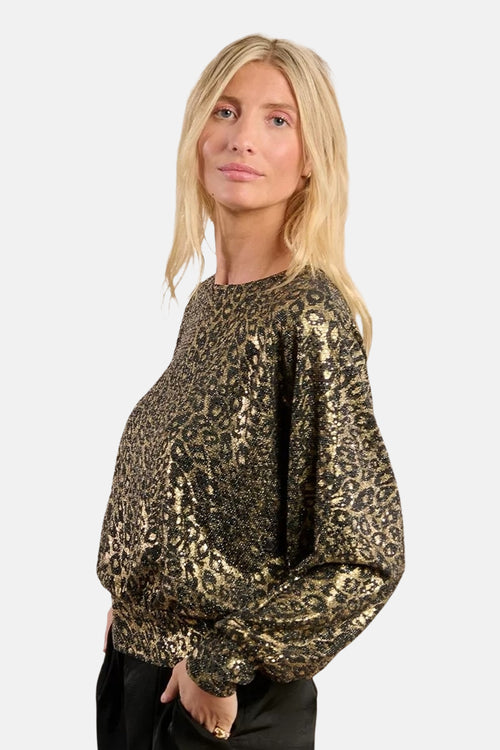 Blouse met lange mouwen - Goud