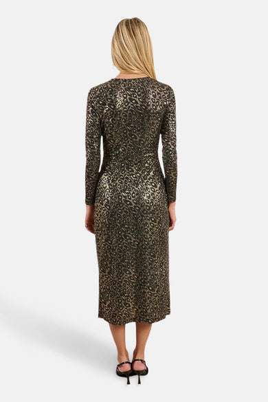 Kleedje met lange mouwen - Goud