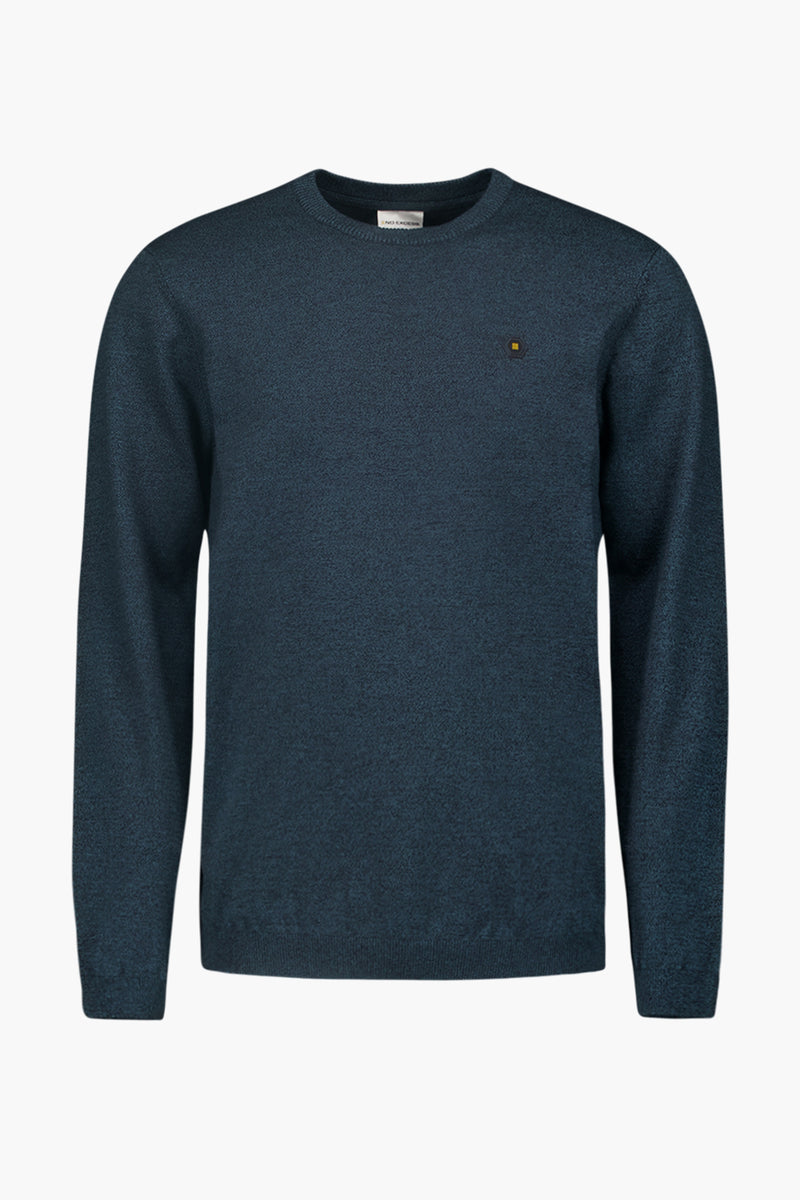 Pull met ronde hals - blauw