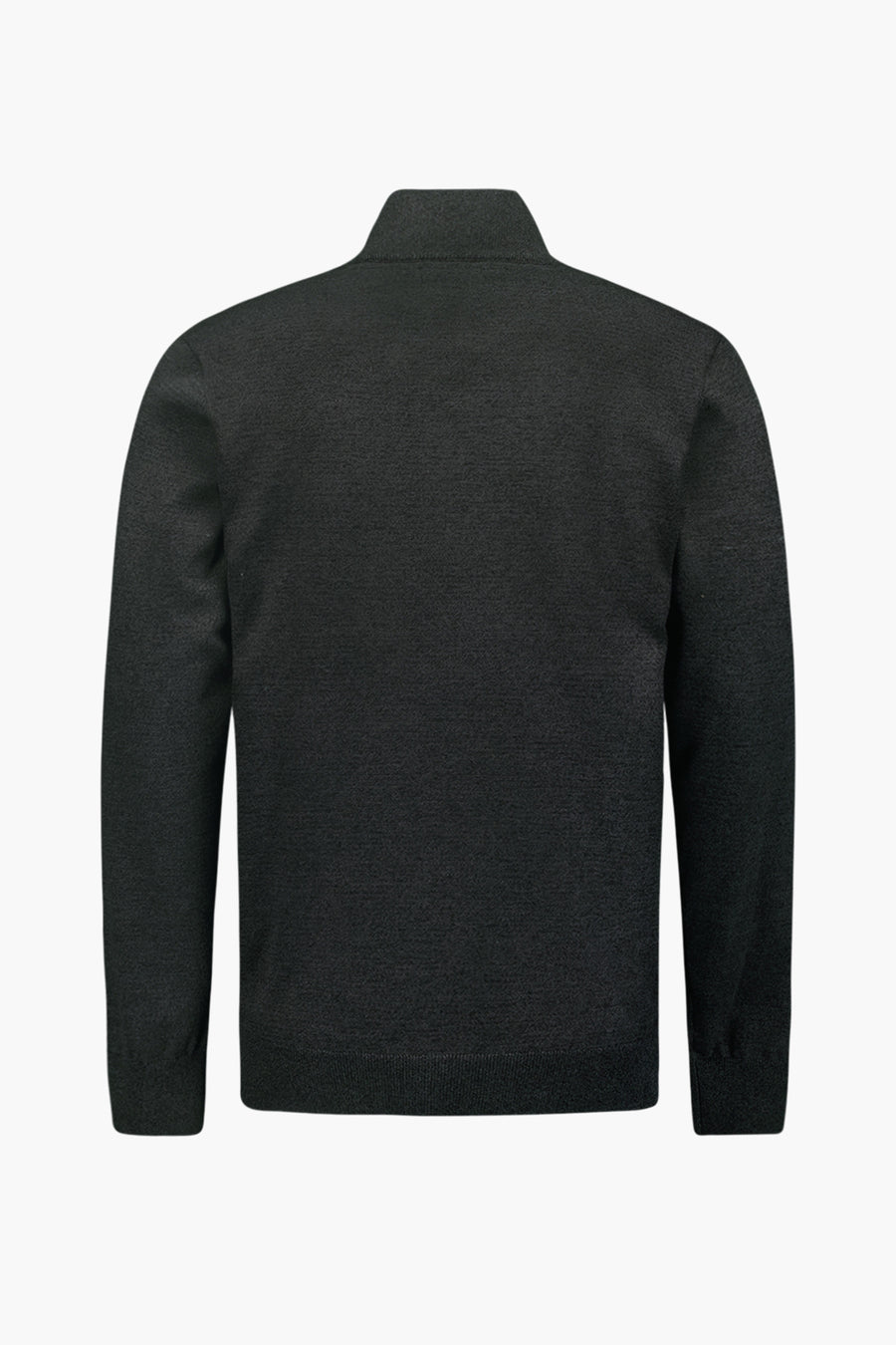 Pull à col roulé gris de No Excess, vue arrière, en maille texturée.