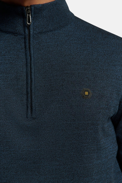 Pull met rolkraag - blauw