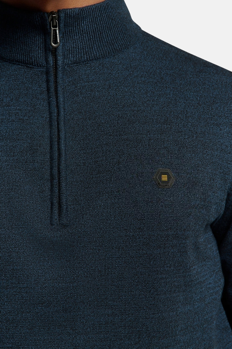 Pull met rolkraag - blauw