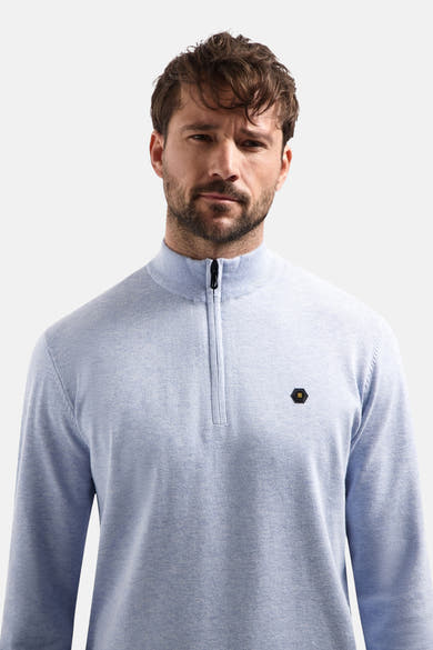 Pull met rolkraag - blauw