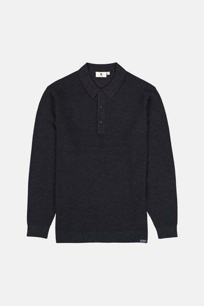 Blauwe pique polo van GARCIA, met polokraag en knoopsluiting.