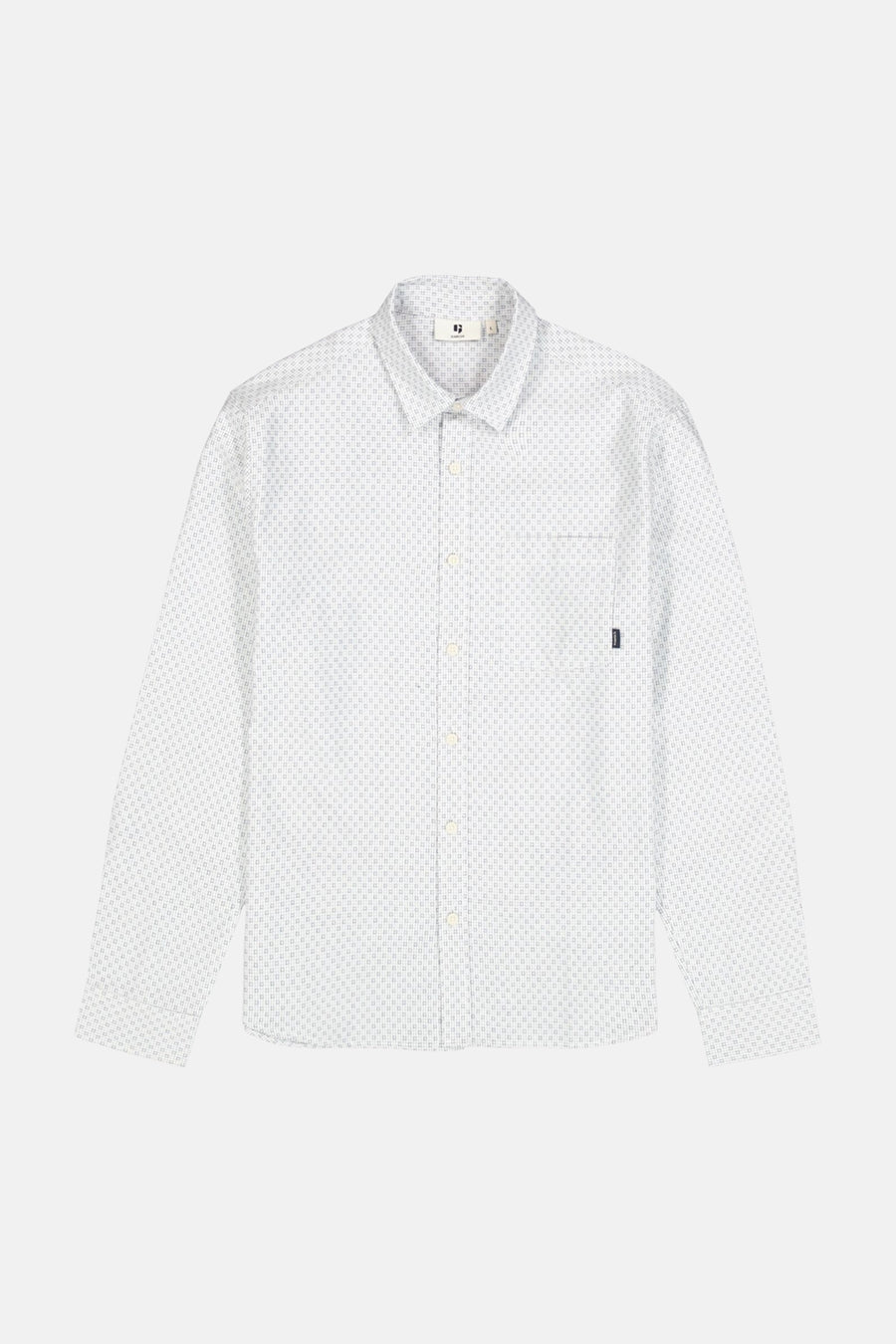 Chemise à manches longues multicolore de GARCIA, à motif géométrique discret et poche poitrine plaquée.