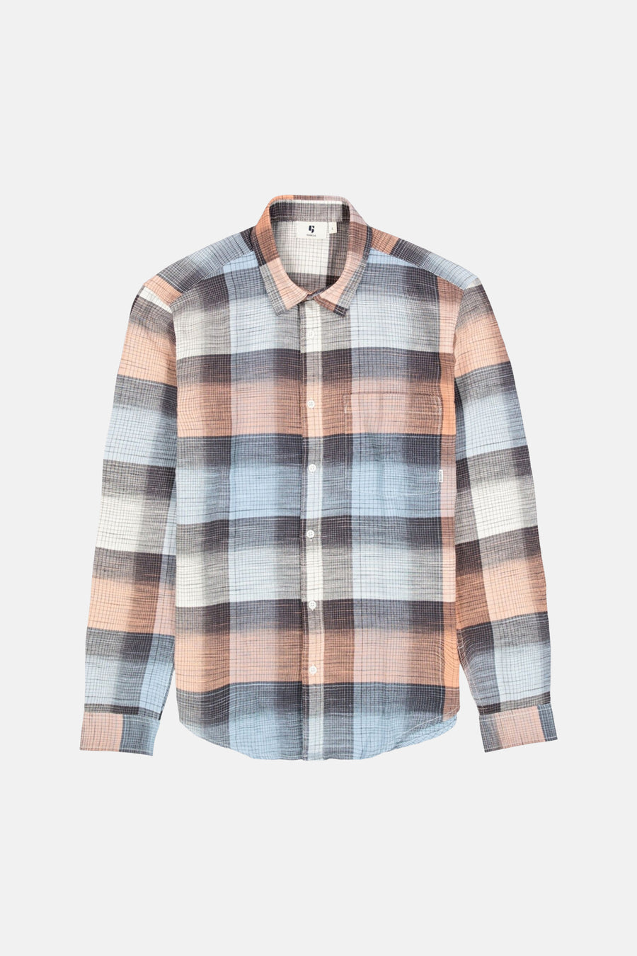 Chemise à manches longues multicolore de Garcia, à carreaux avec boutons blancs.