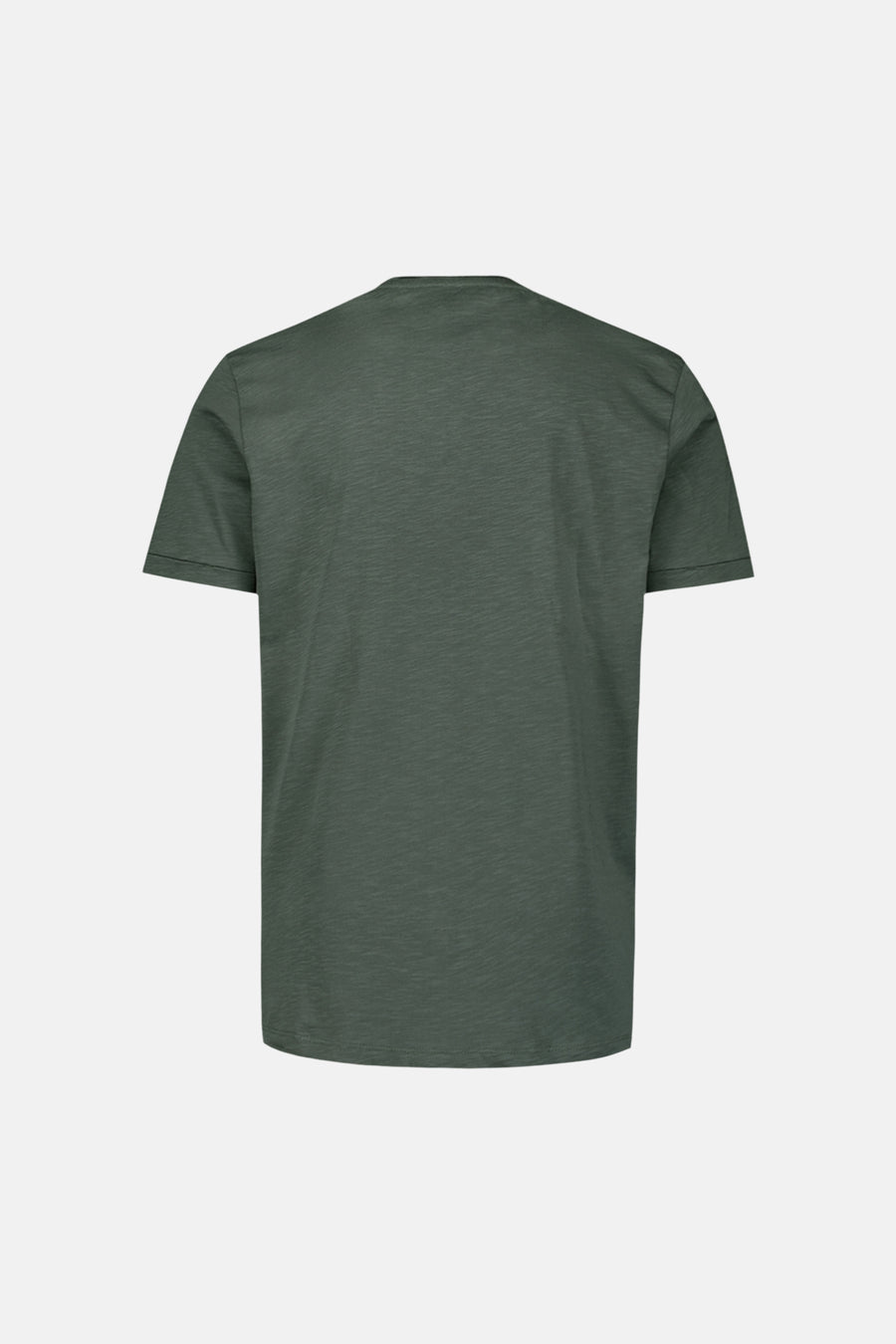 Grijs T-shirt met korte mouwen van NO EXCESS, gemêleerde textuur, ronde hals en klassieke pasvorm, achterkant.