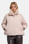 Dames tops jas gewatteerd beige - RINO PELLE