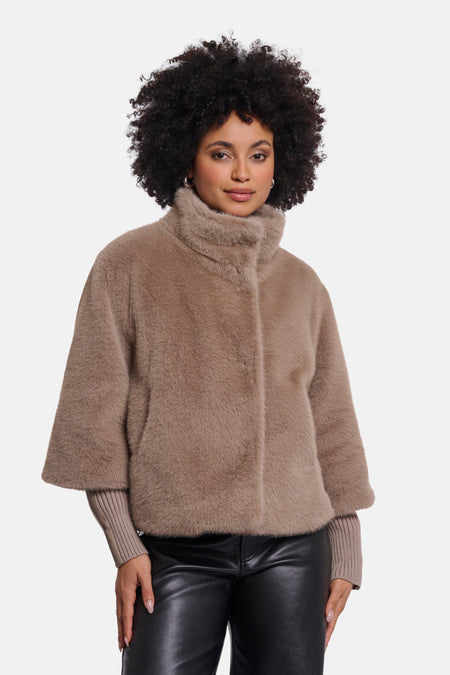 Dames tops jas casual taupe - RINO PELLE
