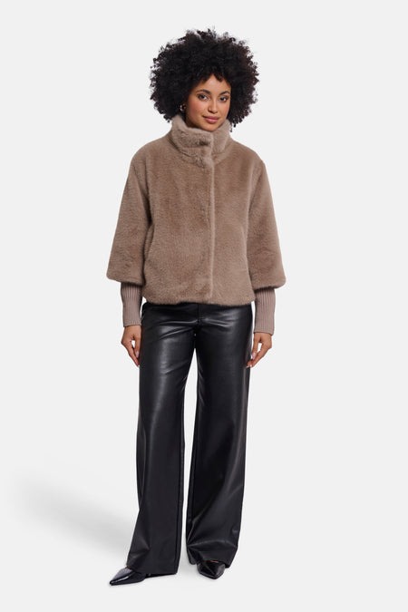 Dames tops jas casual taupe - RINO PELLE