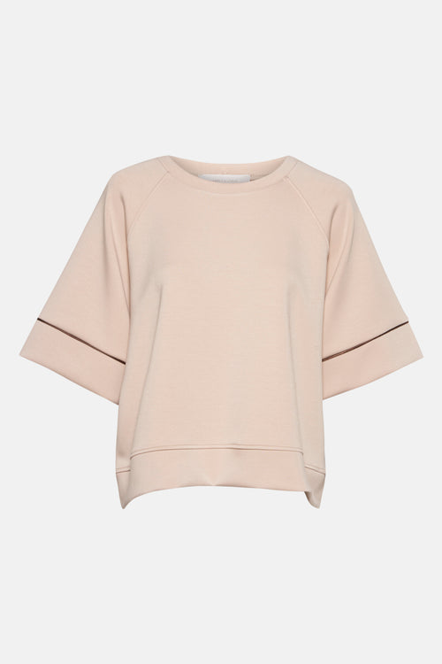 Sweat col rond beige - AMELIE ET AMELIE