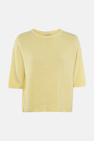 Pull met ronde hals - geel