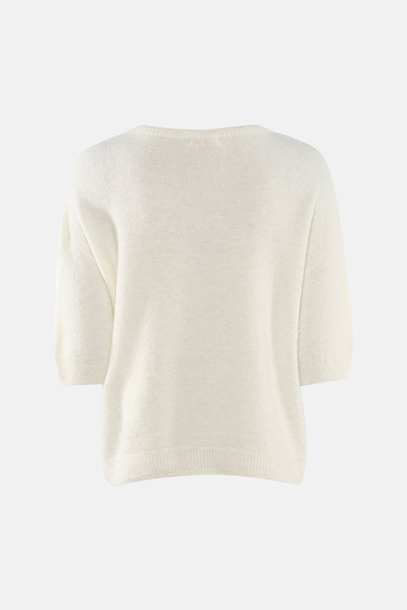 Pull à col rond - Écru