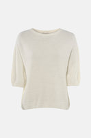 Pull met ronde hals - Ecru