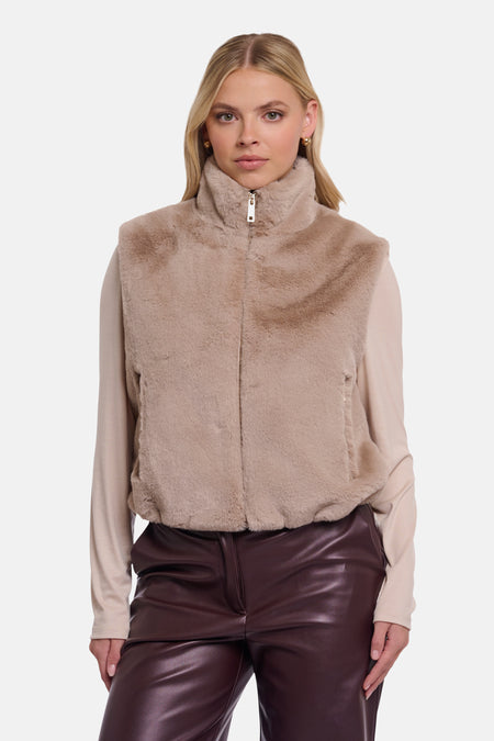 Bodywarmer beige - RINO PELLE