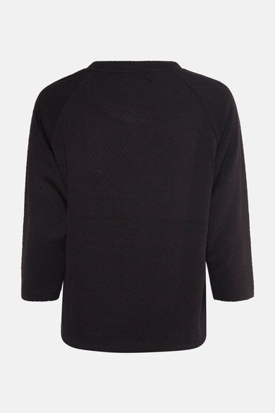 Pull met ronde hals - zwart