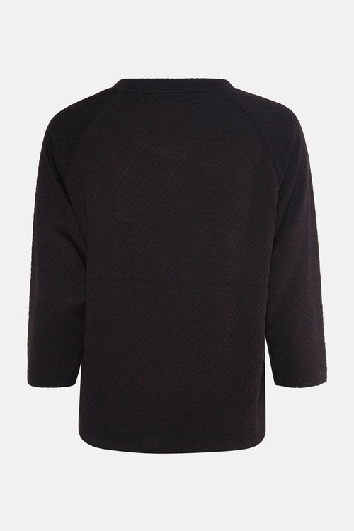 Pull met ronde hals - zwart