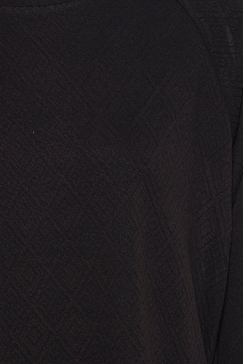 Pull met ronde hals - zwart