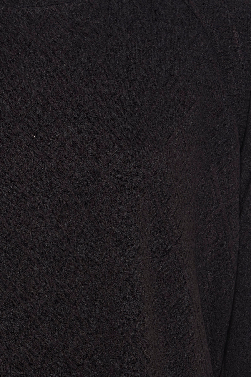 Pull met ronde hals - zwart