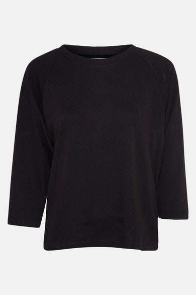 Pull met ronde hals - zwart