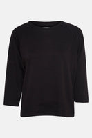 Pull met ronde hals - zwart