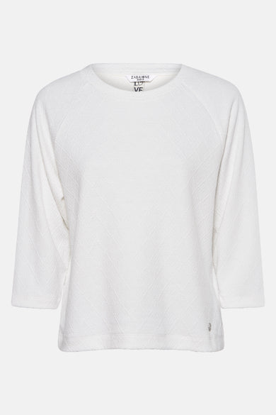 Pull met ronde hals - wit