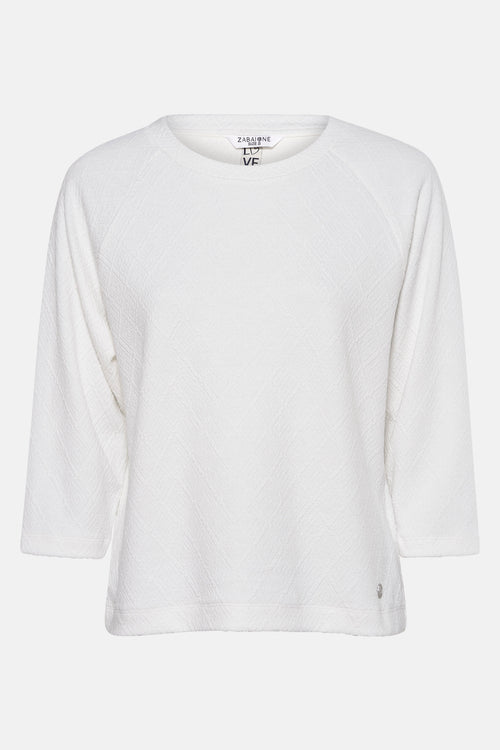 Pull met ronde hals - wit