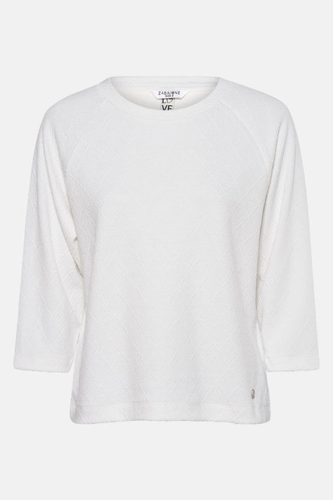 Pull met ronde hals - wit