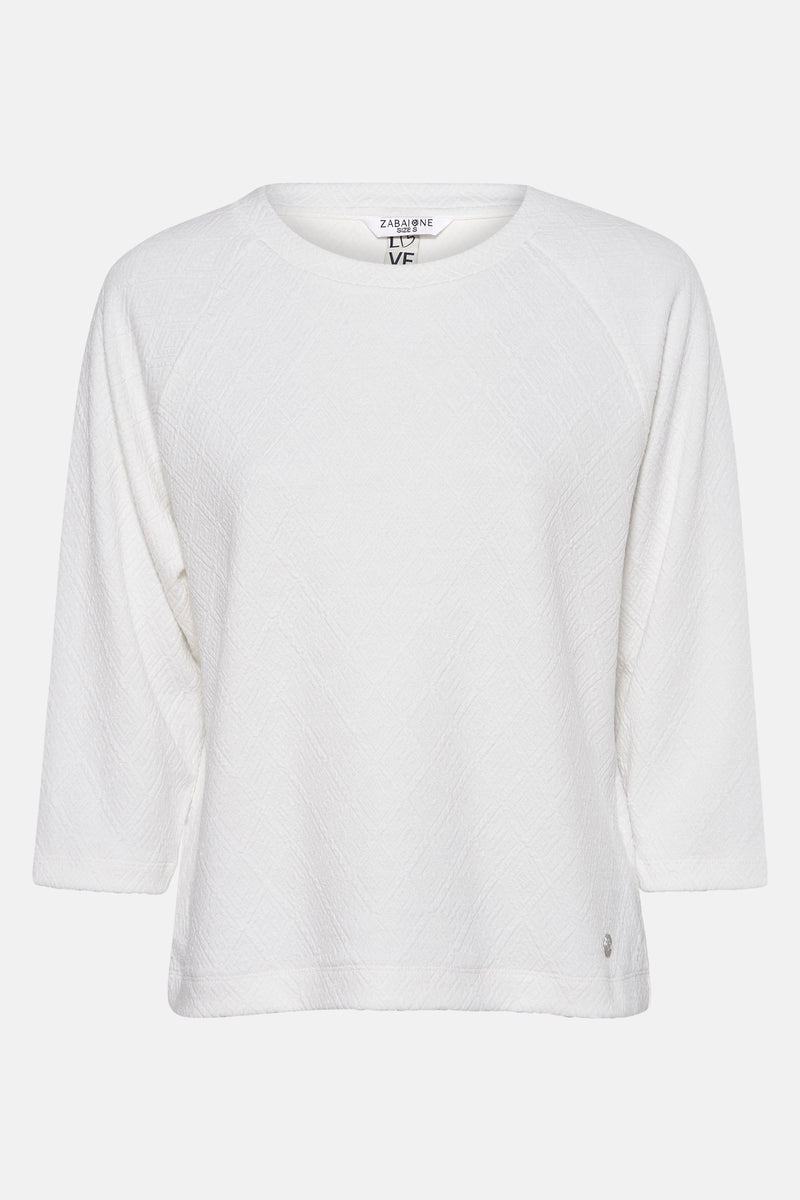 Pull met ronde hals - wit