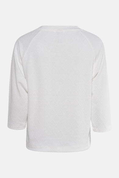 Pull met ronde hals - wit