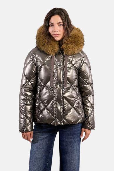 Korte jas kaki/bruin - Molly Bracken