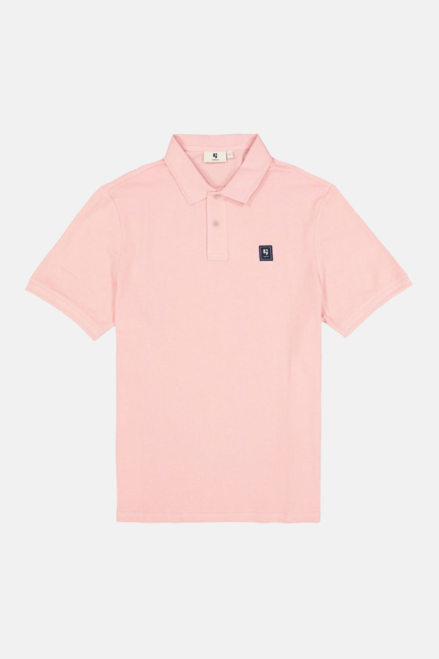 Polo rose de GARCIA à manches courtes avec col et patte de boutonnage, orné d'un écusson carré.