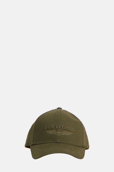 Casquette kaki de PME Legend, avec logo brodé sur le devant.