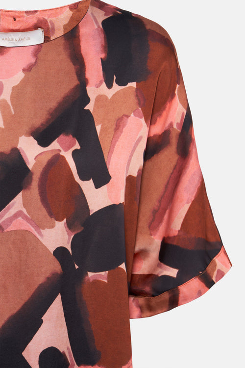 Blouse à manches courtes - multicolore