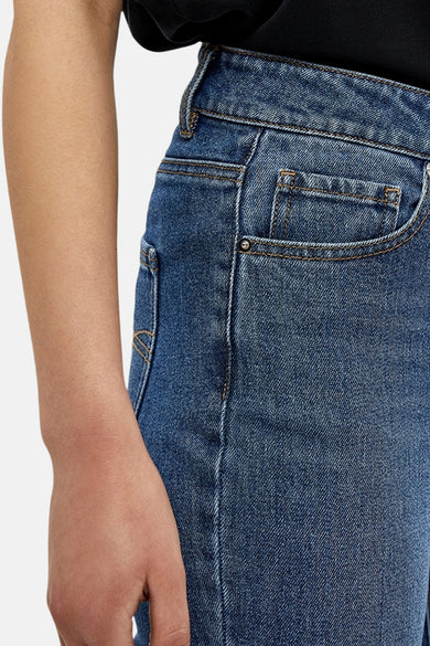 LINDA - mid blue denim