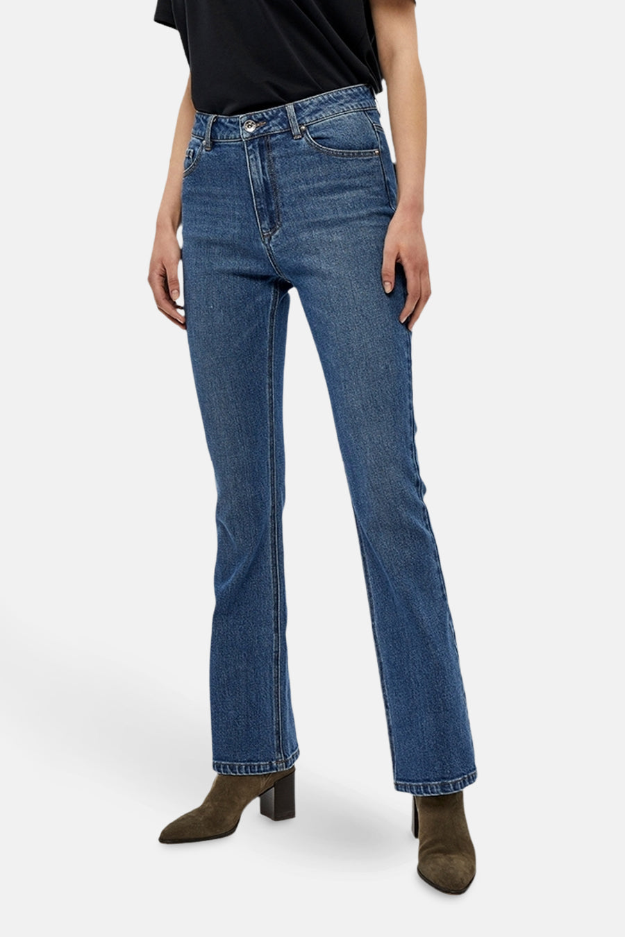 LINDA - mid blue denim