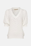 Trui met V-hals Ecru - PEPPERCORN