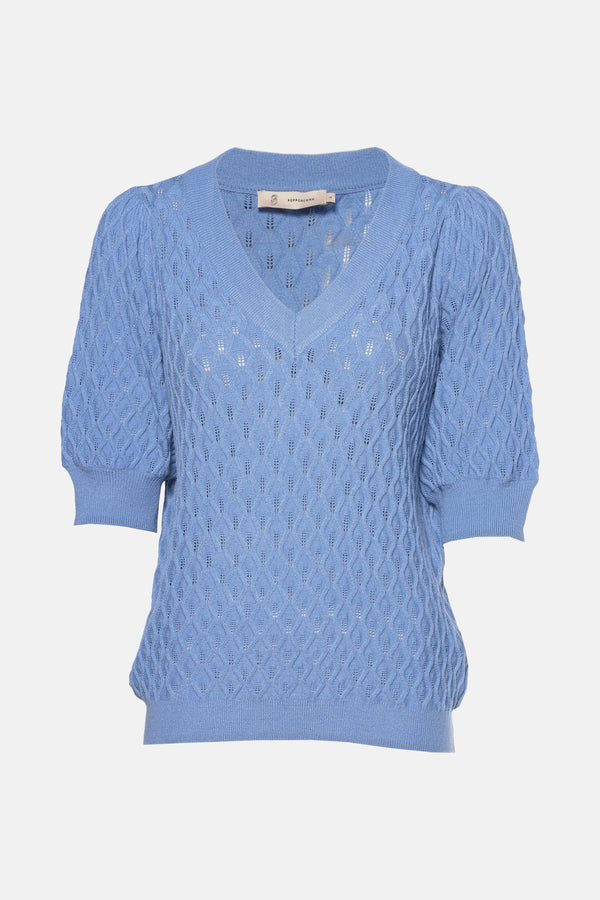 Pull col V Bleu - PEPPERCORN