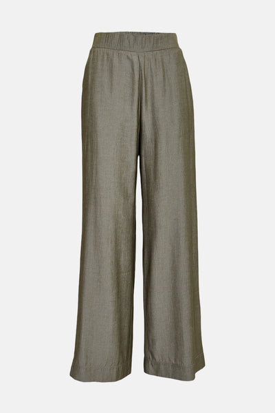 Pantalon kaki ample de PEPPERCORN, avec une taille élastique et une texture douce.
