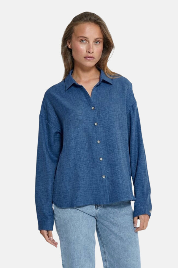 Hemd (lange mouwen) Blauw - PEPPERCORN