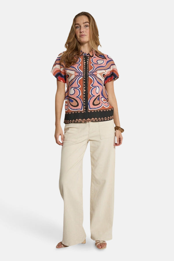 Blouse (korte mouwen) Multicolor - PEPPERCORN