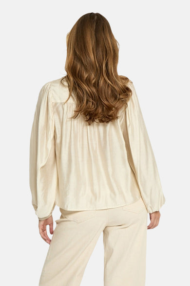 Blouse met lange mouwen - ecru