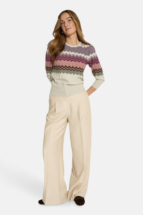 Pull met ronde hals - multicolor