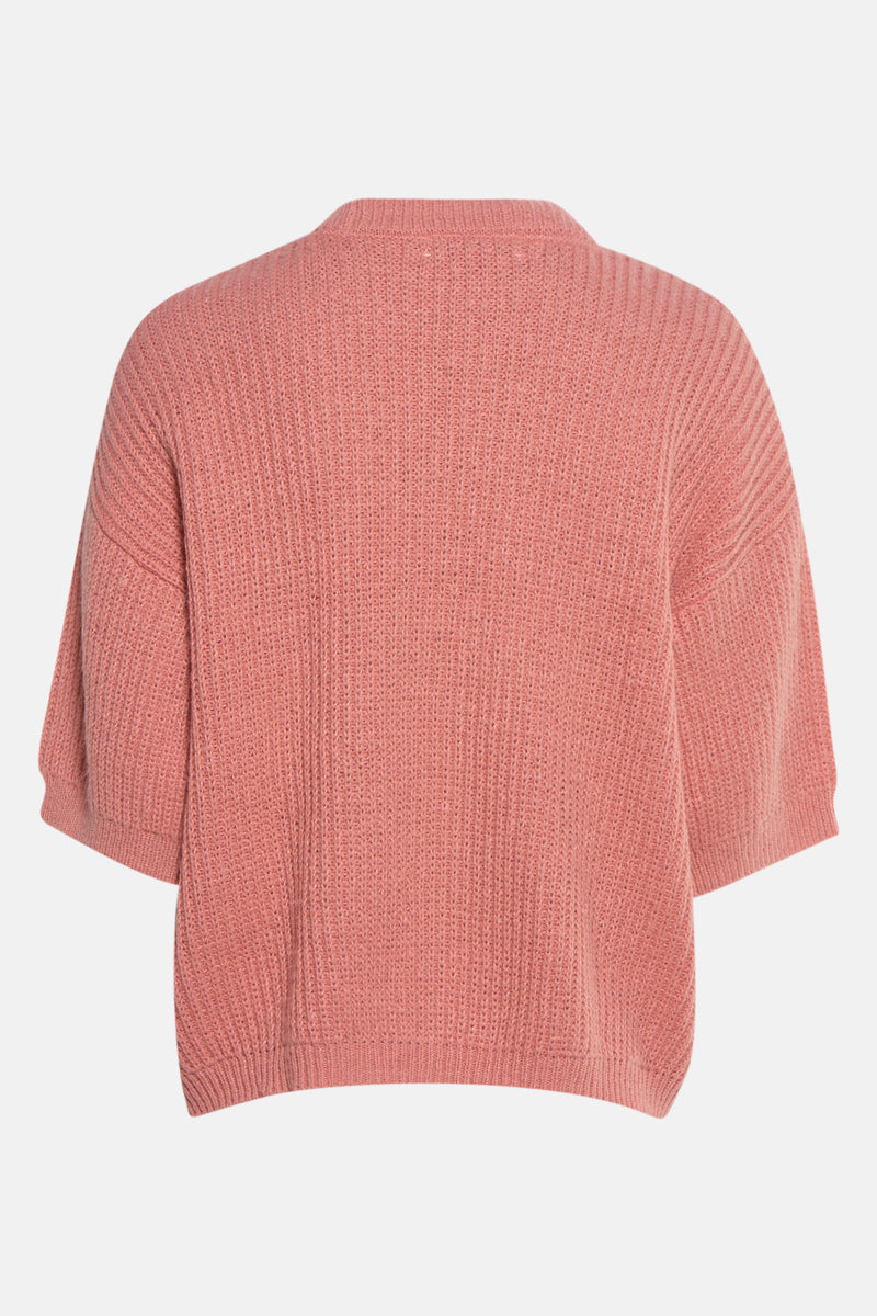 Pull met ronde hals - roze