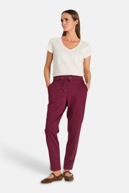 Dames sb seizoensbroek elastic rood - Le Temps des Cerises
